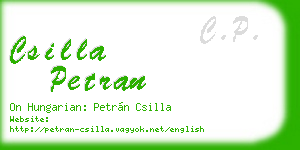 csilla petran business card