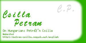 csilla petran business card